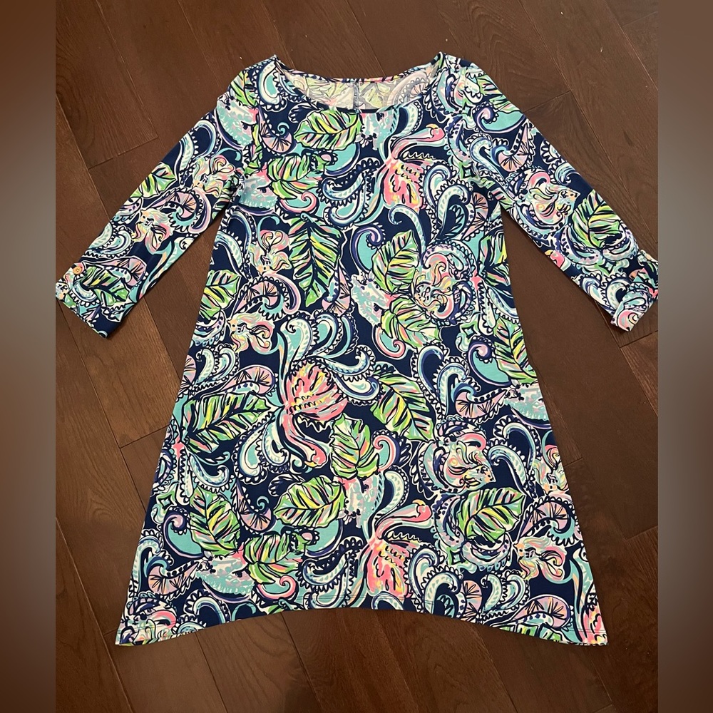 Lilly Pulitzer Long Sleeve Edna Dress – Navy & Pastel Print